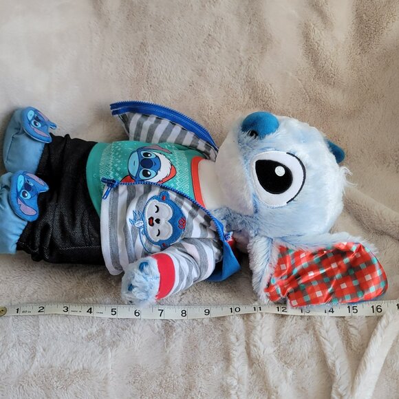 Build A Bear Disney Snowflake Fun Stitch Sound Clothing Slippers Jacket  RARE - Picture 10 of 10